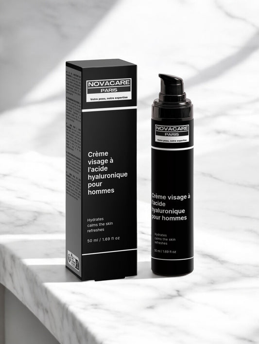 Crème visage à l'acide hyaluronique pour hommes (Hydrate, Apaise, Protège) - 50ml
