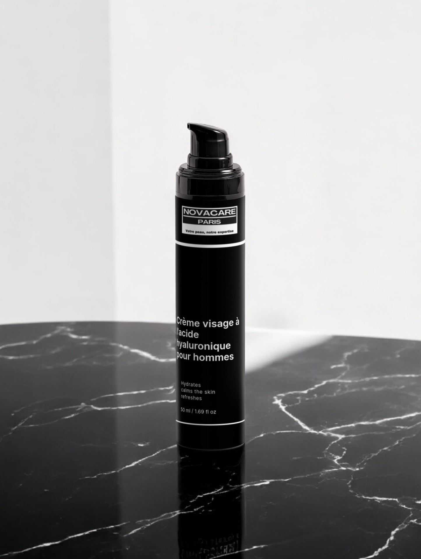 Crème visage à l'acide hyaluronique pour hommes (Hydrate, Apaise, Protège) - 50ml