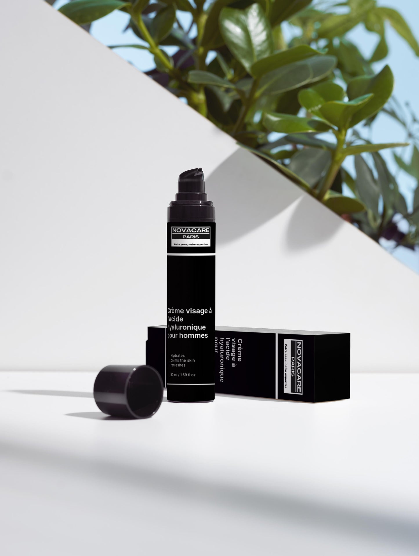 Crème visage à l'acide hyaluronique pour hommes (Hydrate, Apaise, Protège) - 50ml